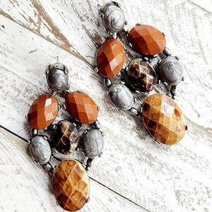 Chicos Chunky Dangle Earrings 3"